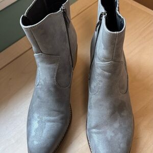 Corkys Metallic Gray Ankle Boots